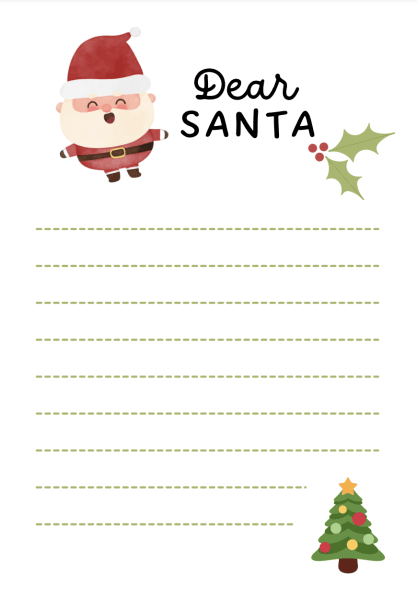 letter to santa, free printable template, download, childrens, frugal mum