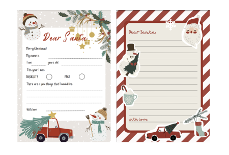 letters to santa templates, printable, frugal mum