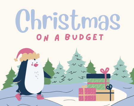 christmas on a budget, frugal mum article title image
