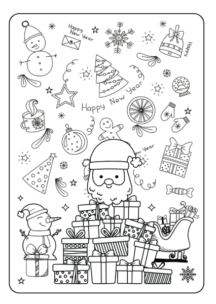 frugal mum, free printable, Christmas, activity, childrens colouring page, santa, presents