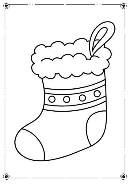 frugal mum, free printable, Christmas, activity, childrens colouring page, stocking
