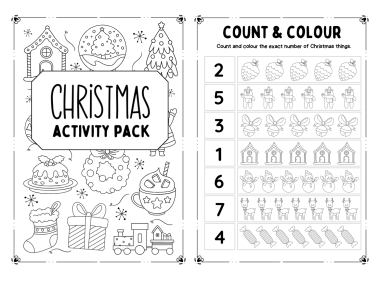 childrens christmas activity booklet, frugal mum, december box, free, printable, young children