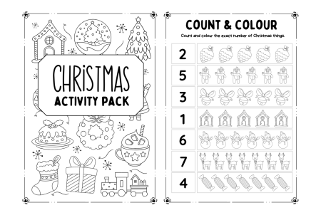childrens christmas activity booklet, frugal mum, december box, free, printable, young children