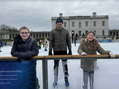 Day out with the kids, Queen's House Ice Rink Greenwich, London Christmas Ice Skating Review, Frugal mum family, photo