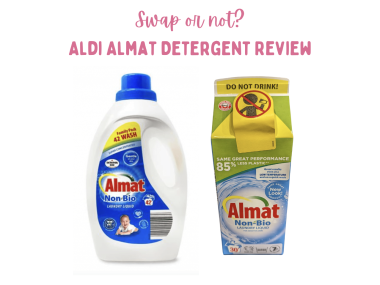 almat non bio laundry washing liquid detergent, aldi, frugal mum review, budget brand washing, saving, new product packaging, sensitive skin, 2024, is any good