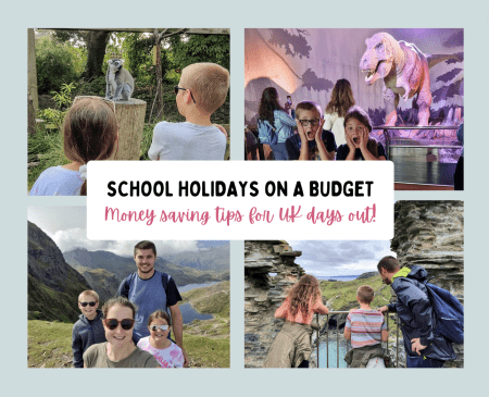Cheap UK days out with the kids, 20 ways to have fun on a budget in the school holidays, title page, frugal mum tips