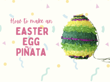 Kids' Easter craft activities on a budget: How to make a DIY Easter Egg paper mache piñata
