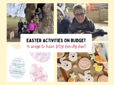 Easter activities on a budget, 15 ways to have DIY family fun with the kids this Easter holiday, frugal mum tips title page