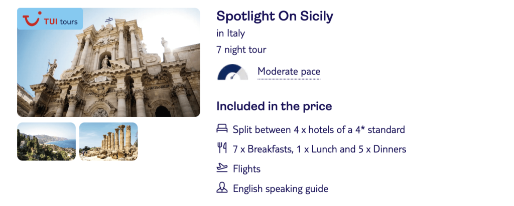 tui money saving tips article, frugal mum, tui tours itinerary image, multi centre