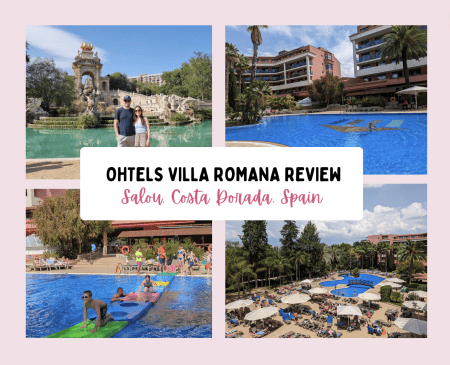 frugal mum review, title image, villa romana hotel, ohtels, salou, costa dorada, spain, photos