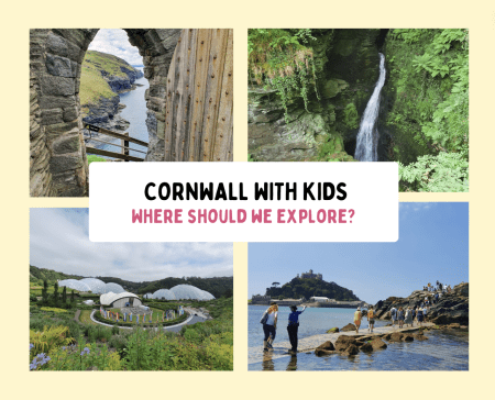 uk family holiday, frugal mum tips, days out in cornwall with kids, reviews, tintagel, st michaels mount, eden project, polperro, st nectans glen