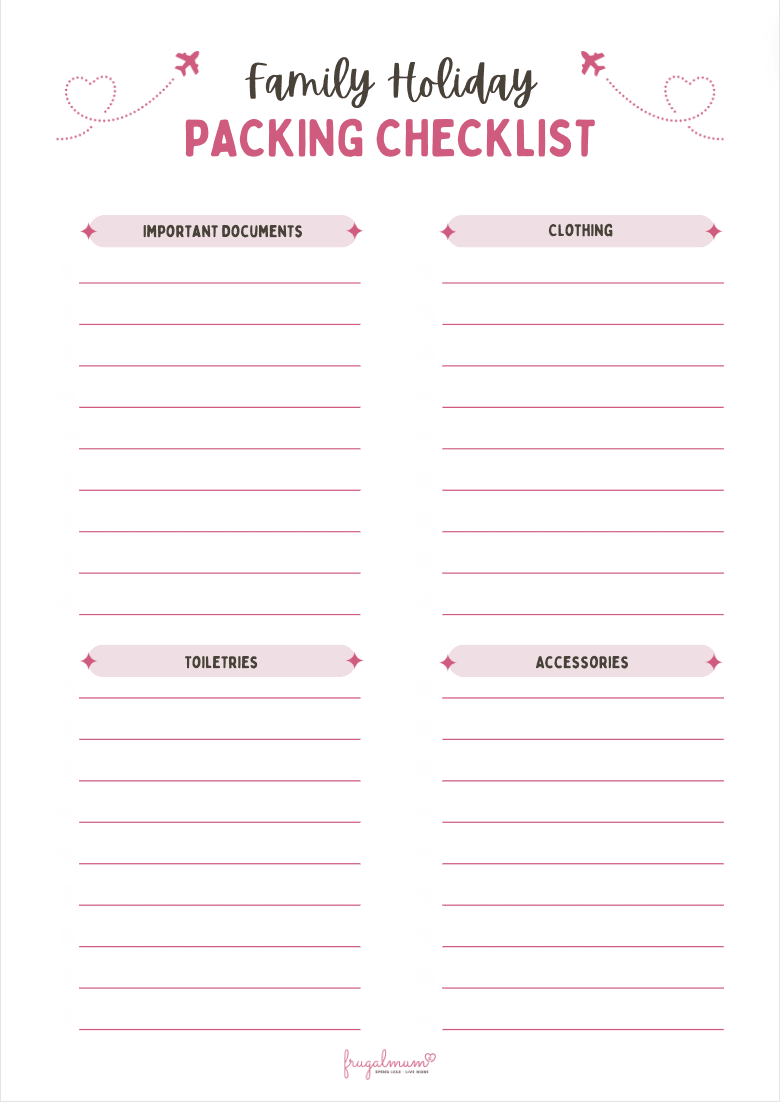 Ultimate Family Holiday Packing Guide &amp; FREE printable checklist