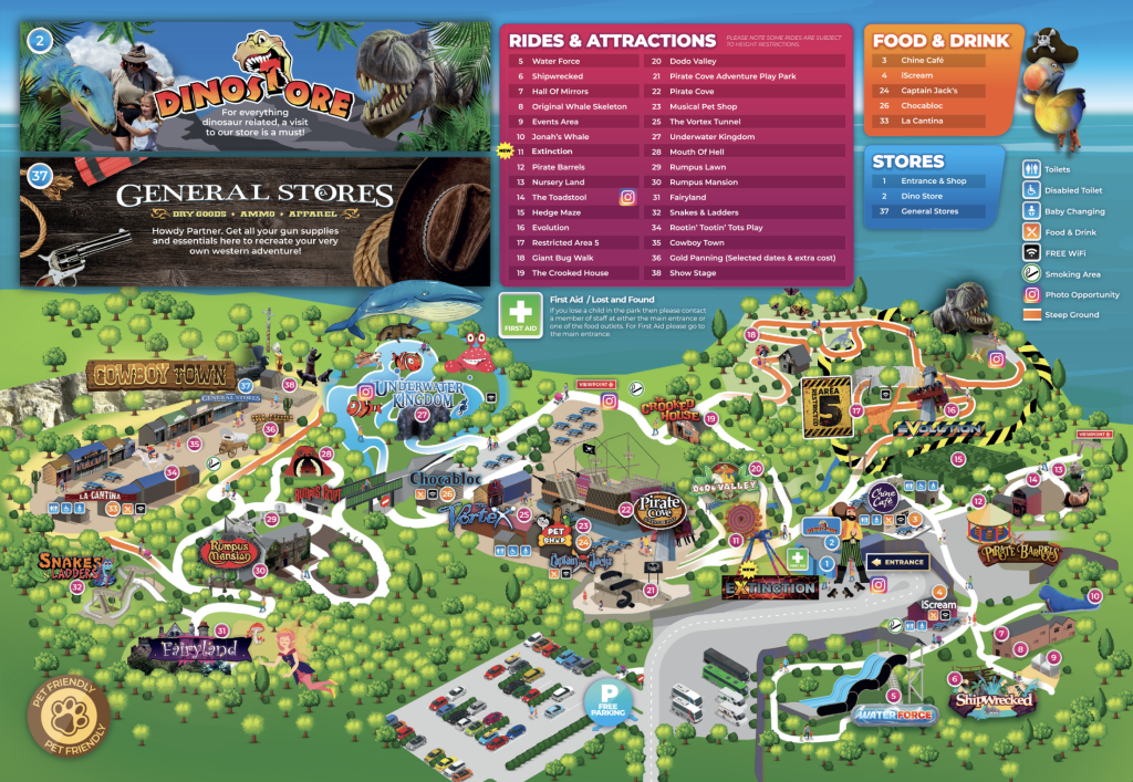 Blackgang Chine theme park map
