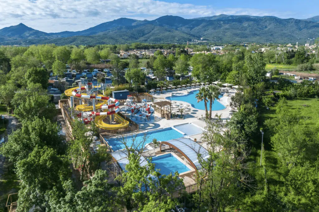 Which Eurocamp resorts in France are near airports, frugal mum family travel guide, photo of camping la chapelle, argeles