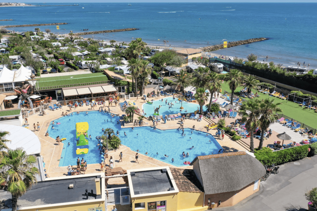 Eurocamp without a car, best car free holidays near an airport, frugal mum travel guide, photo of club farret, south of france