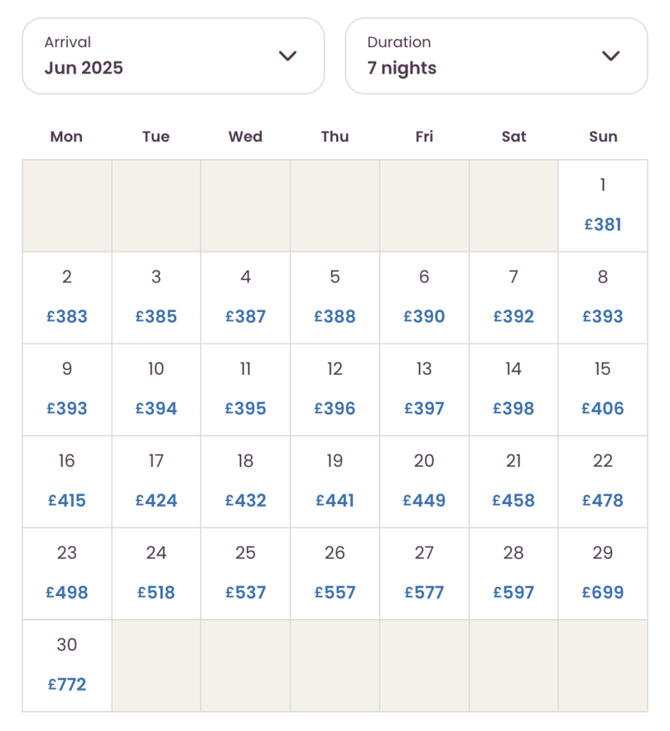 why eurocamp to travel in europe with kids, frugal mum guide, photo of calendar