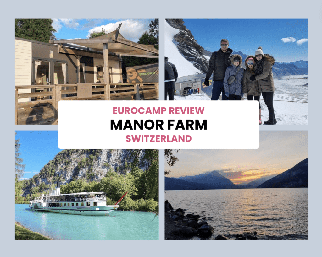 Manor Farm Campsite, Interlaken, Switzerland, lake, Eurocamp holiday, sunset, frugal mum review photo
