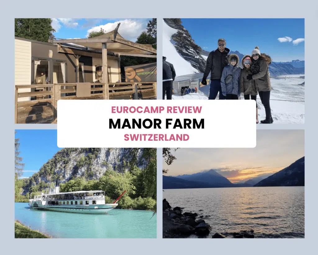 Manor Farm Campsite, Interlaken, Switzerland, lake, Eurocamp holiday, sunset, frugal mum review photo
