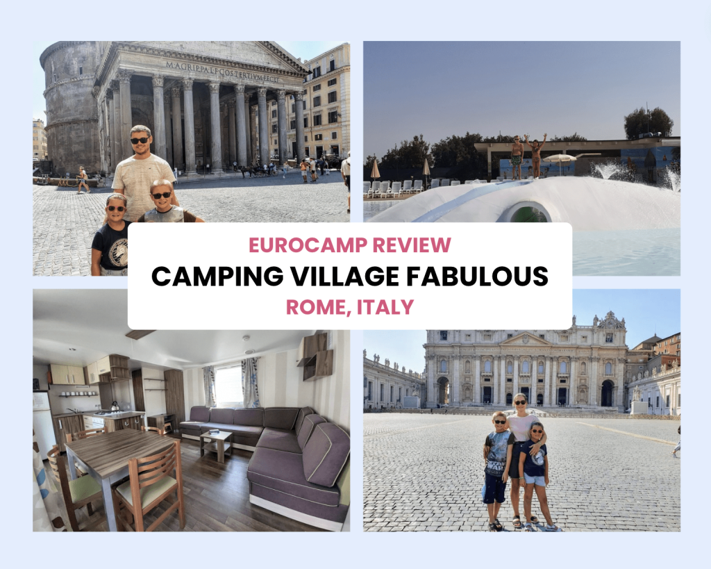 Camping Village Fabulous, Eurocamp holiday, swimming pool, flume, slides, Italy, Rome, frugal mum review