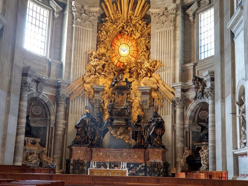 st peters square basilica, rome, italy, vatican city, inside, frugal mum guide photo, rome in a day on a budget with kids