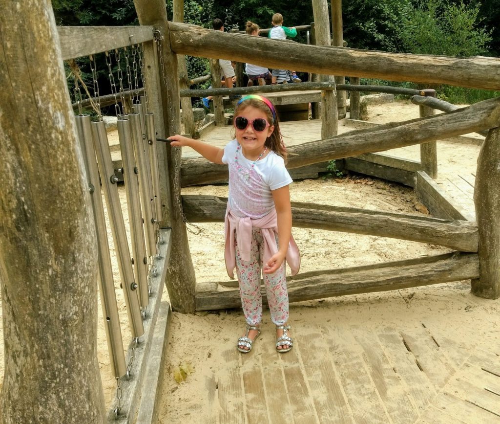Kent with Kids, Bedgebury National Pinetum Review, Goudhurst, frugal mum child in play park