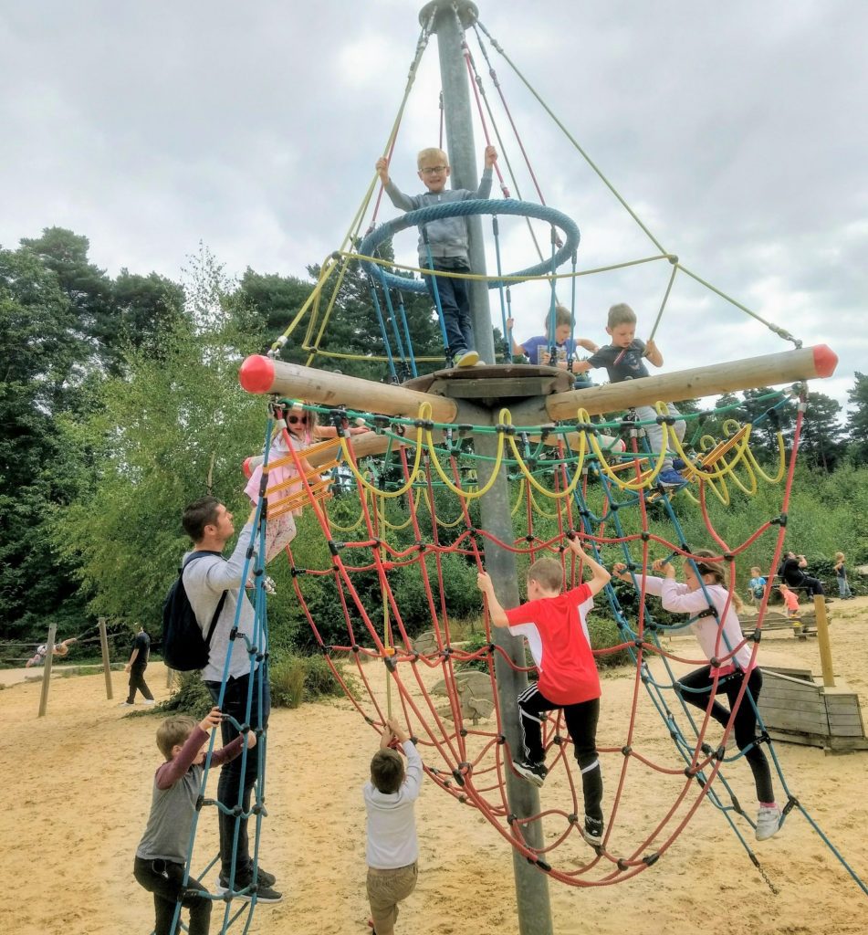 Kent with Kids, Bedgebury National Pinetum Review, Goudhurst, frugal mum child in play park