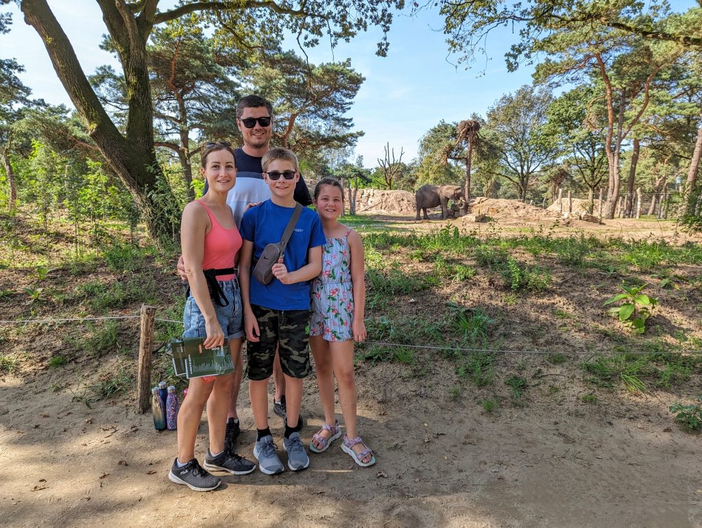 Eurocamp holiday, lake resort, frugal mum review photo, The Netherlands, Beekse Bergen Safari Zoo, walking safari, elephants