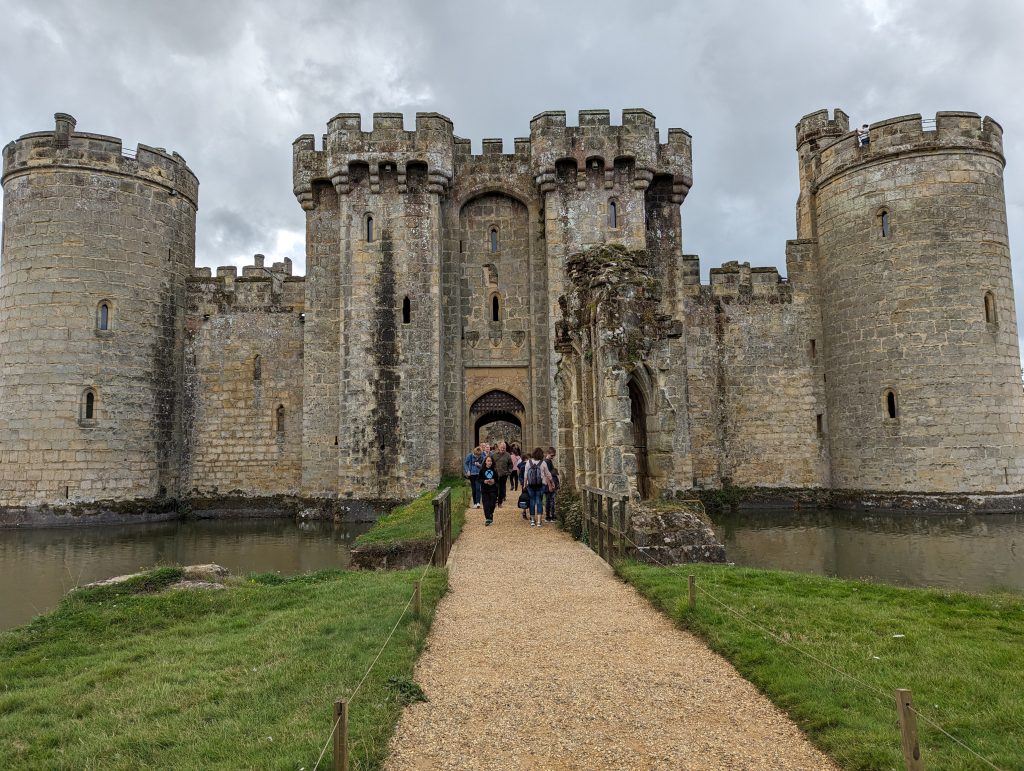 bodiam castle review, national trust, east sussex with kids, frugal mum guide, photo of exterior