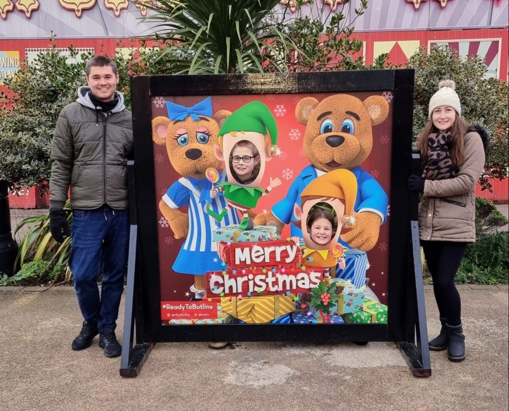 UK family budget travel, cheap staycation holiday, frugal mum tips, photo of family at butlins