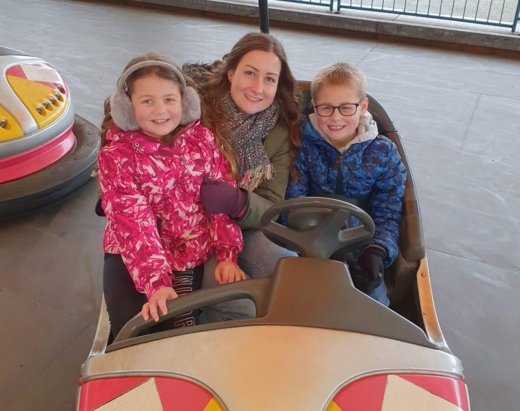 butlins bognor regis review, frugal mum family, children on rides, bumper cars, photo