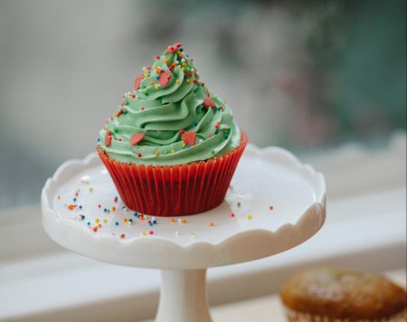 christmas tree cupcake recipe, frugal mum