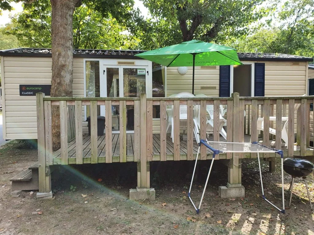 Best Eurocamp Accommodation Comparison, frugal mum Guide, photo of classic holiday home at Camping Cisano San Vito, Lake Garda