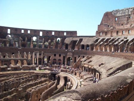 colosseum, italy, frugal mum photo, review, rome in a day, budget with kids, inside view