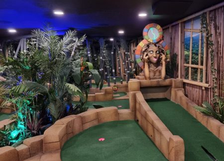 Kent, Kids, best indoor attractions, entertain family, rainy day, lost island adventure golf, margate, mini golf frugal mum photo, review