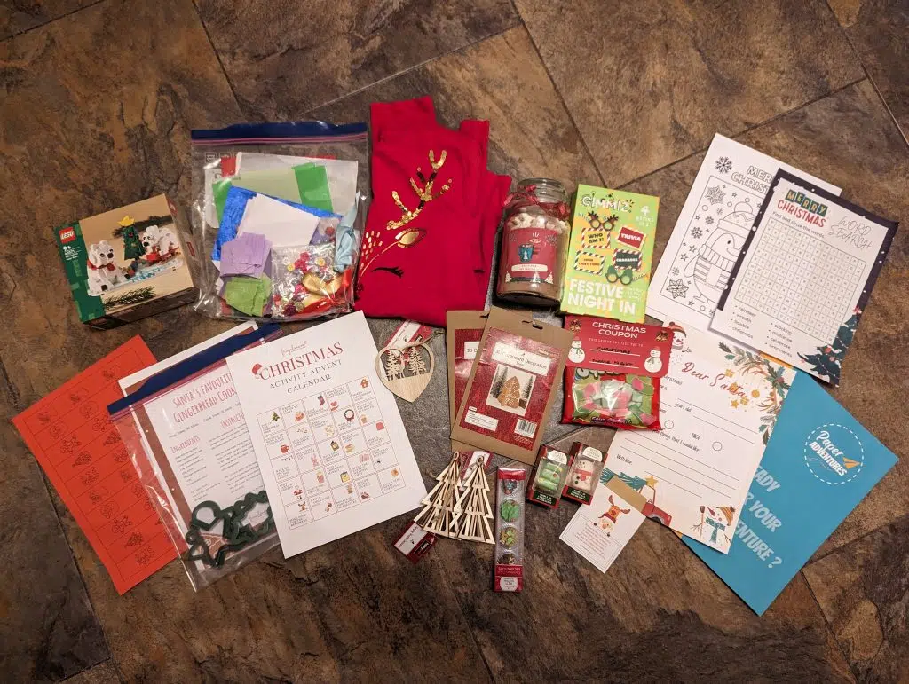 december box ideas, free printable children's activities, DIY budget family Christmas without money