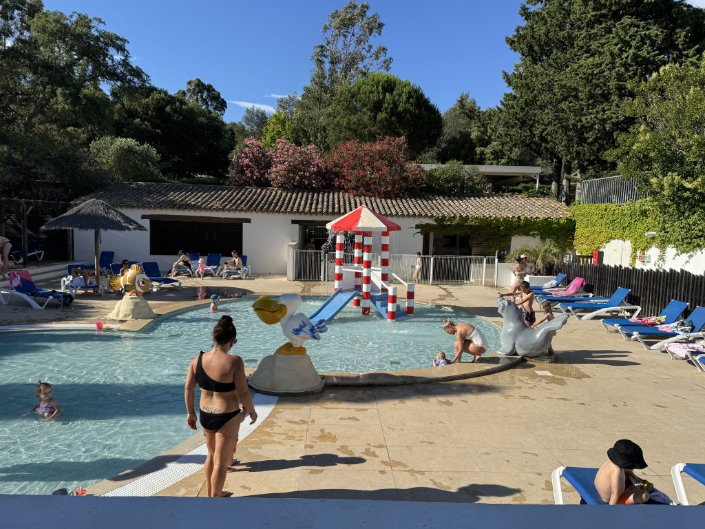 Eurocamp Holiday Review, Domaine des Naiades, Grimaud, South of France, frugal mum photo toddler swimming pool