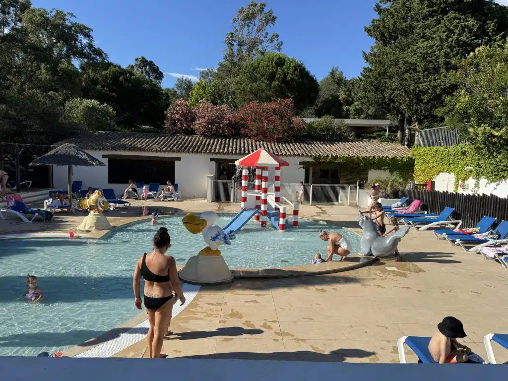 Eurocamp Holiday Review, Domaine des Naiades, Grimaud, South of France, frugal mum photo toddler swimming pool