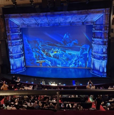 Theatre Royal Drury Lane, London, frozen the musical stage, view from our seats, frugal mum review, photo