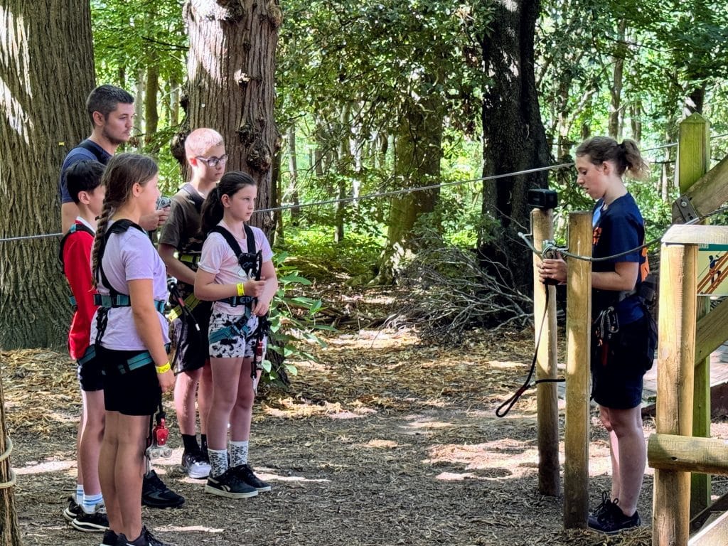 Kent with Kids, Go Ape at Leeds Castle Guide and Review, frugal mu, treetop adventure plus photo safety briefing