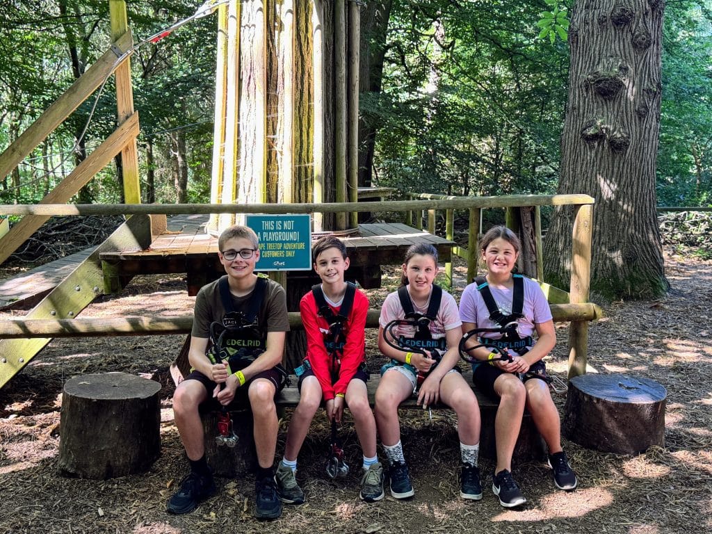 Kent with Kids, Go Ape at Leeds Castle Guide and Review, frugal mu, treetop adventure plus photos