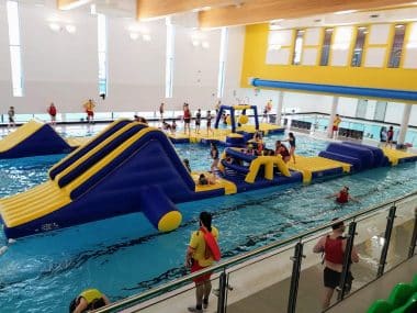 Day Out with the Kids, Dover District Leisure Centre Pool Inflatables, Kent, frugal mum