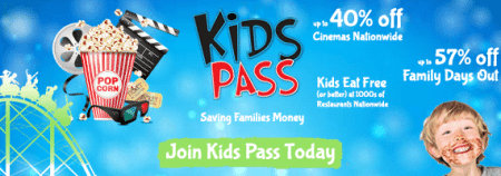 kids pass advert, frugal mum, holiday discount, £1 trial