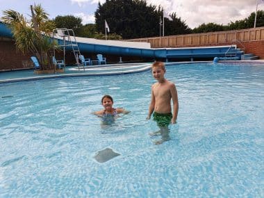Isle of Wight, Parkdean Lower Hyde Holiday Park Review, sun newspaper holiday, Frugal mum family, children in outdoor swimming