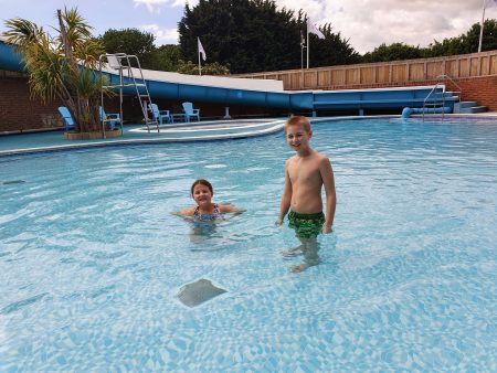 Isle of Wight, Parkdean Lower Hyde Holiday Park Review, sun newspaper holiday, Frugal mum family, children in outdoor swimming pool