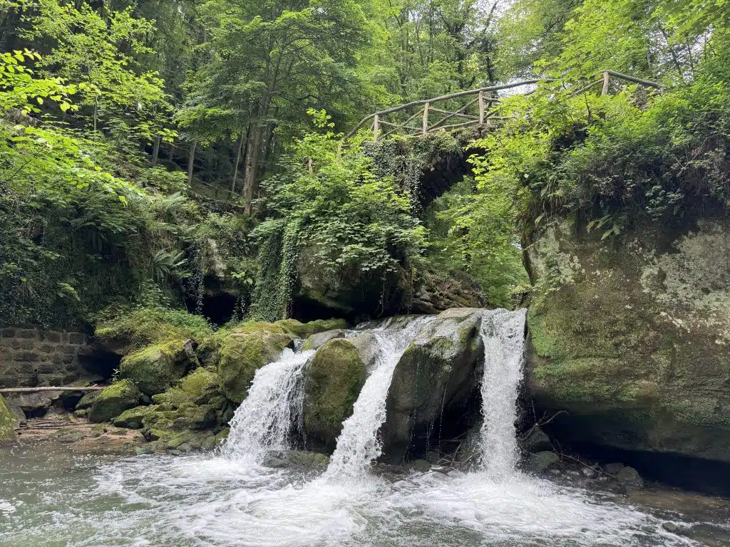 Luxembourg family holiday itinerary, the best things to see and do with kids, frugal mum guide, photo of schiessentumpel waterfalls
