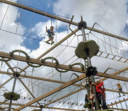 Day Out with the Kids, Mote Park Review, Maidstone, Kent, frugal mum child on sky trail