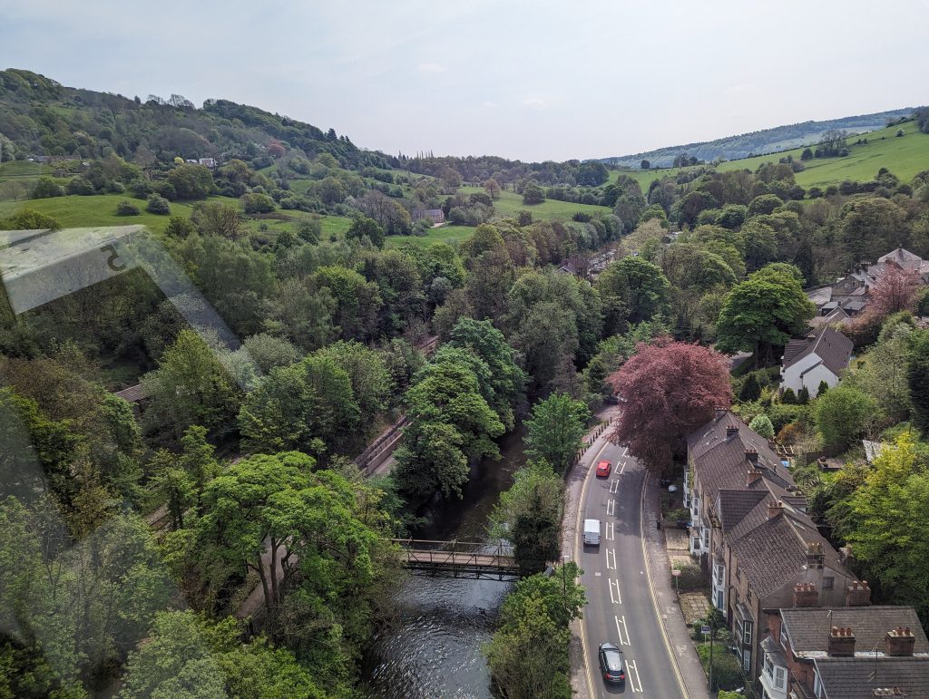 heights of abraham cable car photo view, frugal mum family, free blue peter badges