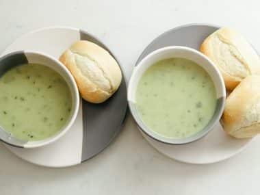 leek and potato soup with bread rolls recipe