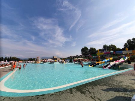 Camping Cisano San Vito, Lake Garda, Italy, slides, flume, swimming pool, Eurocamp holiday review, frugal mum photo