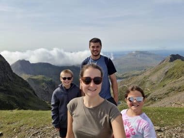 Climbing Mount Snowdon, The Snowdon Ranger Path, North Wales, mountain climbing, view, peak, summit, frugal mum children family